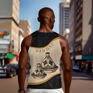 Algeria Tajine Dish Personalized Men Tank Top with African Tribal Pattern