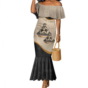 Algeria Tajine Dish Personalized Mermaid Dress with African Tribal Pattern