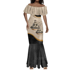 Algeria Tajine Dish Personalized Mermaid Dress with African Tribal Pattern