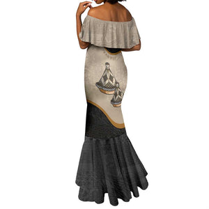 Algeria Tajine Dish Personalized Mermaid Dress with African Tribal Pattern