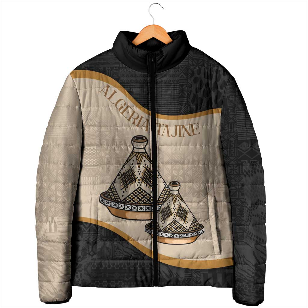 Algeria Tajine Dish Personalized Padded Jacket with African Tribal Pattern