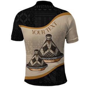 Algeria Tajine Dish Personalized Polo Shirt with African Tribal Pattern