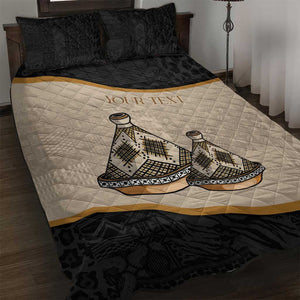 Algeria Tajine Dish Personalized Quilt Bed Set with African Tribal Pattern