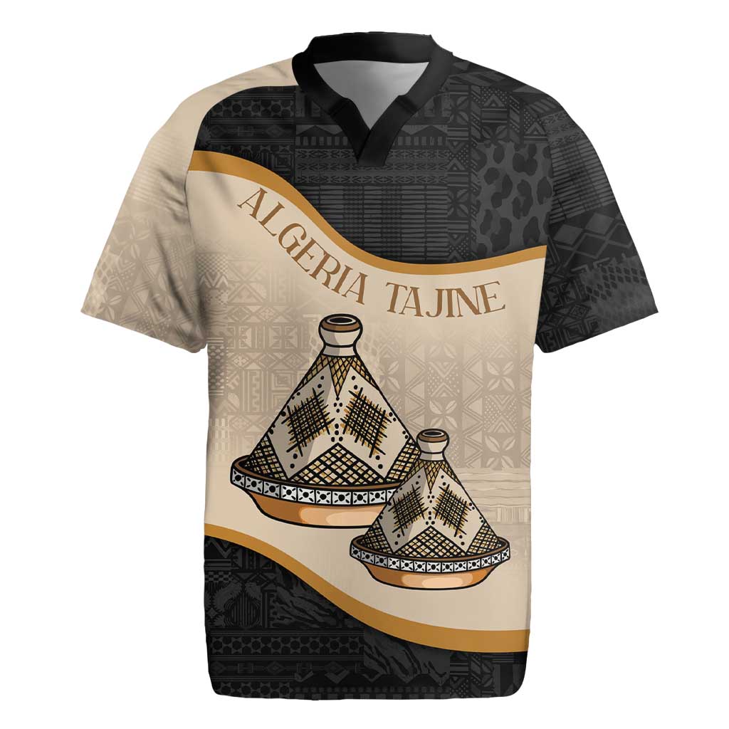 Algeria Tajine Dish Personalized Rugby Jersey with African Tribal Pattern