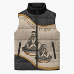 Algeria Tajine Dish Personalized Sleeveless Puffer Jacket with African Tribal Pattern