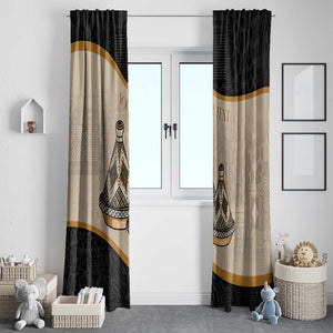 Algeria Tajine Dish Personalized Window Curtain with African Tribal Pattern