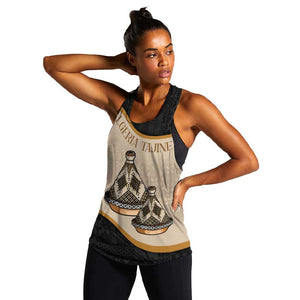 Algeria Tajine Dish Personalized Women Racerback Tank with African Tribal Pattern