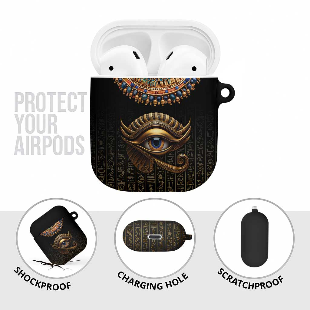 Egypt Eyes Of Horus AirPods Case with Egyptian Hieroglyphs