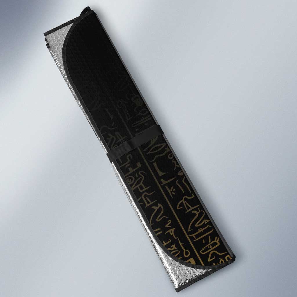Egypt Eyes Of Horus Auto Sun Shade with Egyptian Hieroglyphs
