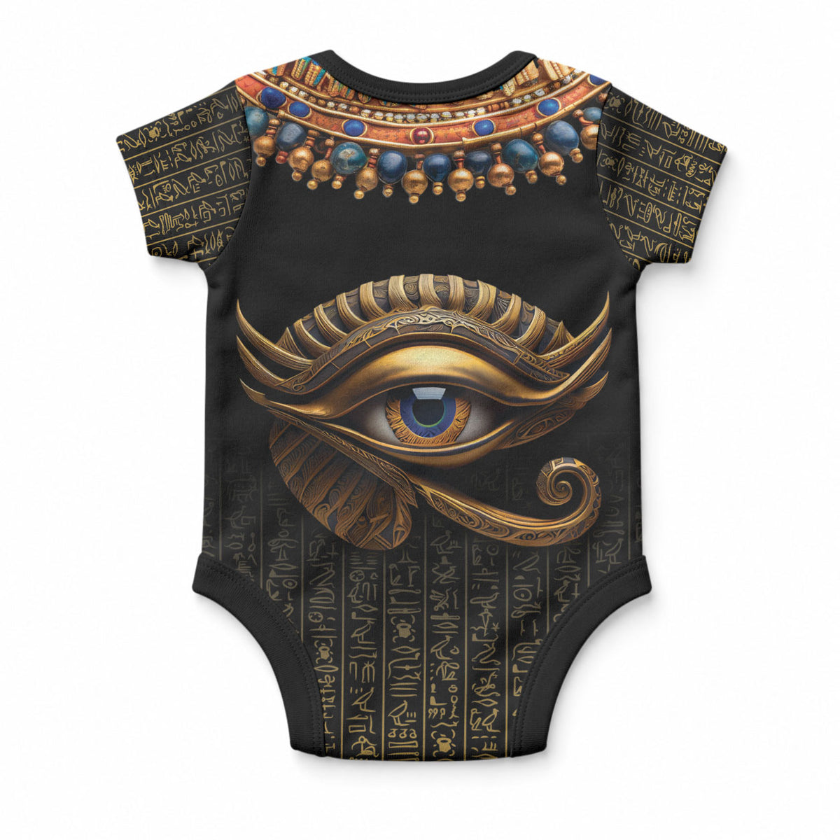 Egypt Eyes Of Horus Baby Onesie with Egyptian Hieroglyphs