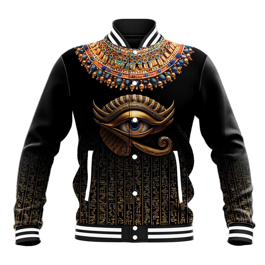 Egypt Eyes Of Horus Baseball Jacket with Egyptian Hieroglyphs LT9