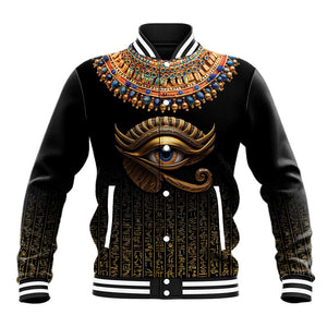 Egypt Eyes Of Horus Baseball Jacket with Egyptian Hieroglyphs LT9