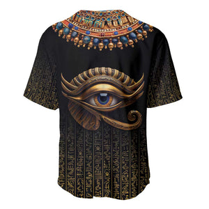 Egypt Eyes Of Horus Baseball Jersey with Egyptian Hieroglyphs