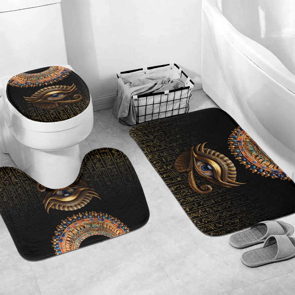 Egypt Eyes Of Horus Bathroom Set with Egyptian Hieroglyphs