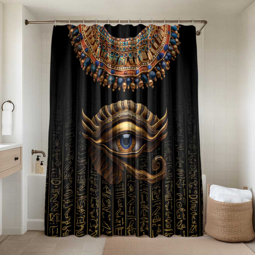 Egypt Eyes Of Horus Bathroom Set with Egyptian Hieroglyphs