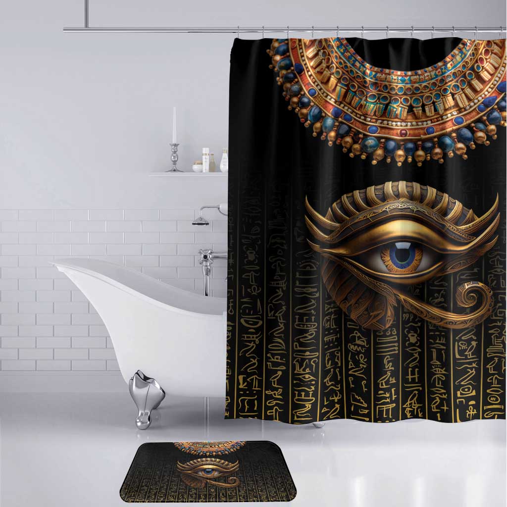 Egypt Eyes Of Horus Bathroom Set with Egyptian Hieroglyphs