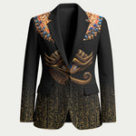 Egypt Eyes Of Horus Blazer with Egyptian Hieroglyphs