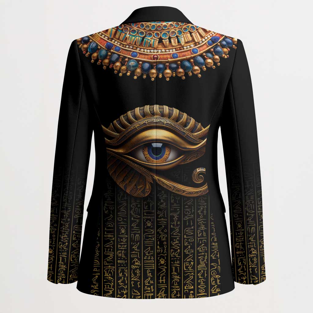 Egypt Eyes Of Horus Blazer with Egyptian Hieroglyphs