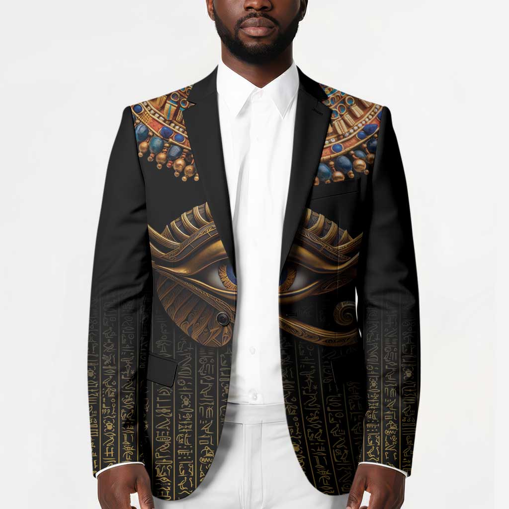 Egypt Eyes Of Horus Blazer with Egyptian Hieroglyphs