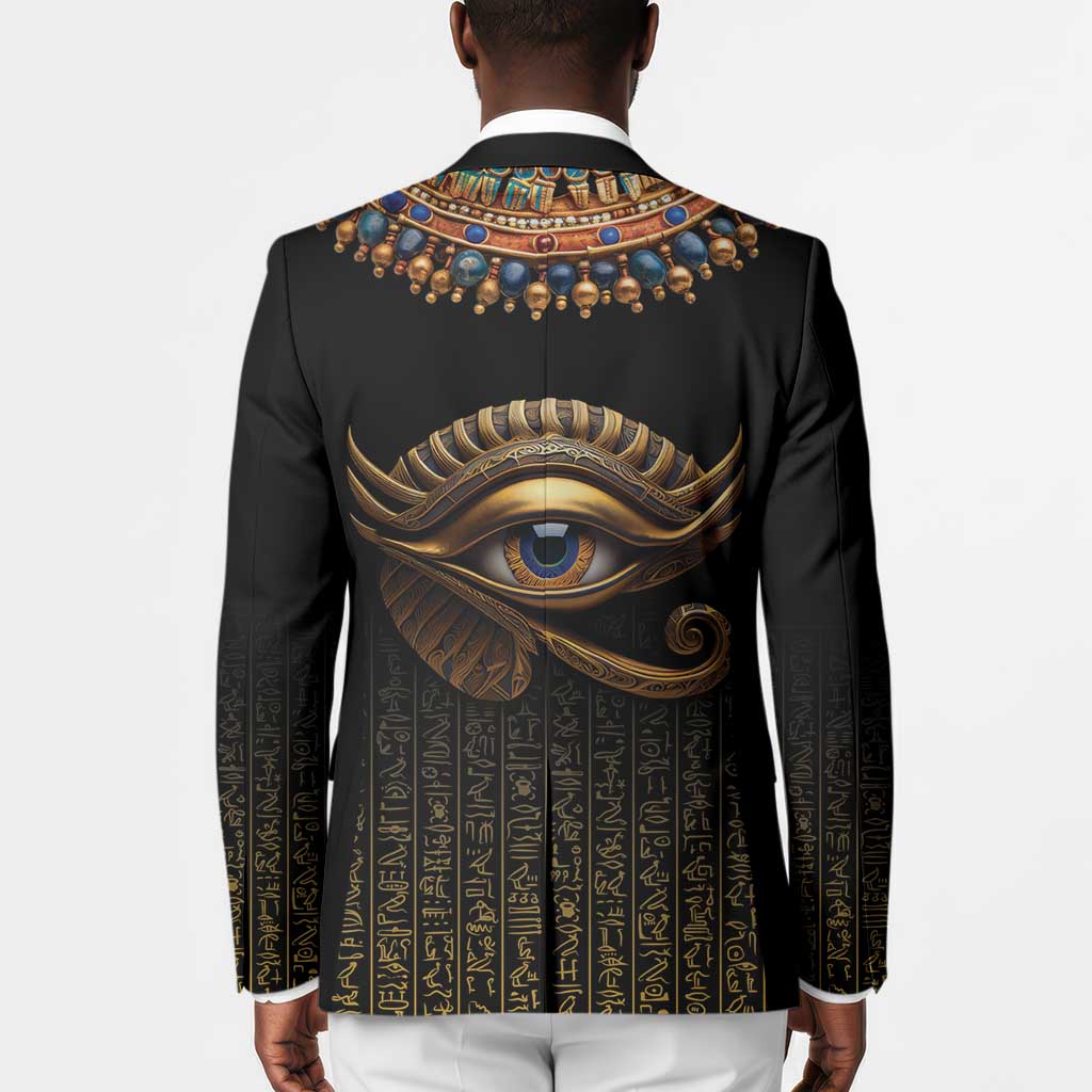 Egypt Eyes Of Horus Blazer with Egyptian Hieroglyphs