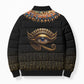 Egypt Eyes Of Horus Bomber Puffer Jacket with Egyptian Hieroglyphs