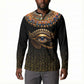 Egypt Eyes Of Horus Button Sweatshirt with Egyptian Hieroglyphs