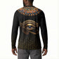 Egypt Eyes Of Horus Button Sweatshirt with Egyptian Hieroglyphs