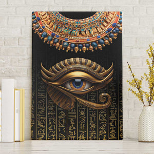 Egypt Eyes Of Horus Canvas Wall Art with Egyptian Hieroglyphs