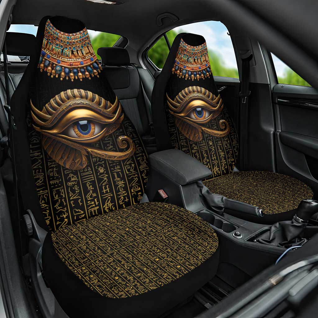 Egypt Eyes Of Horus Car Seat Cover with Egyptian Hieroglyphs