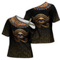 Egypt Eyes Of Horus Cross Shoulder Shirt with Egyptian Hieroglyphs