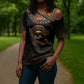 Egypt Eyes Of Horus Cross Shoulder Shirt with Egyptian Hieroglyphs