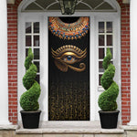 Egypt Eyes Of Horus Door Cover with Egyptian Hieroglyphs