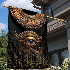 Egypt Eyes Of Horus Garden Flag with Egyptian Hieroglyphs