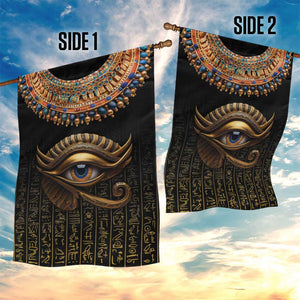 Egypt Eyes Of Horus Garden Flag with Egyptian Hieroglyphs