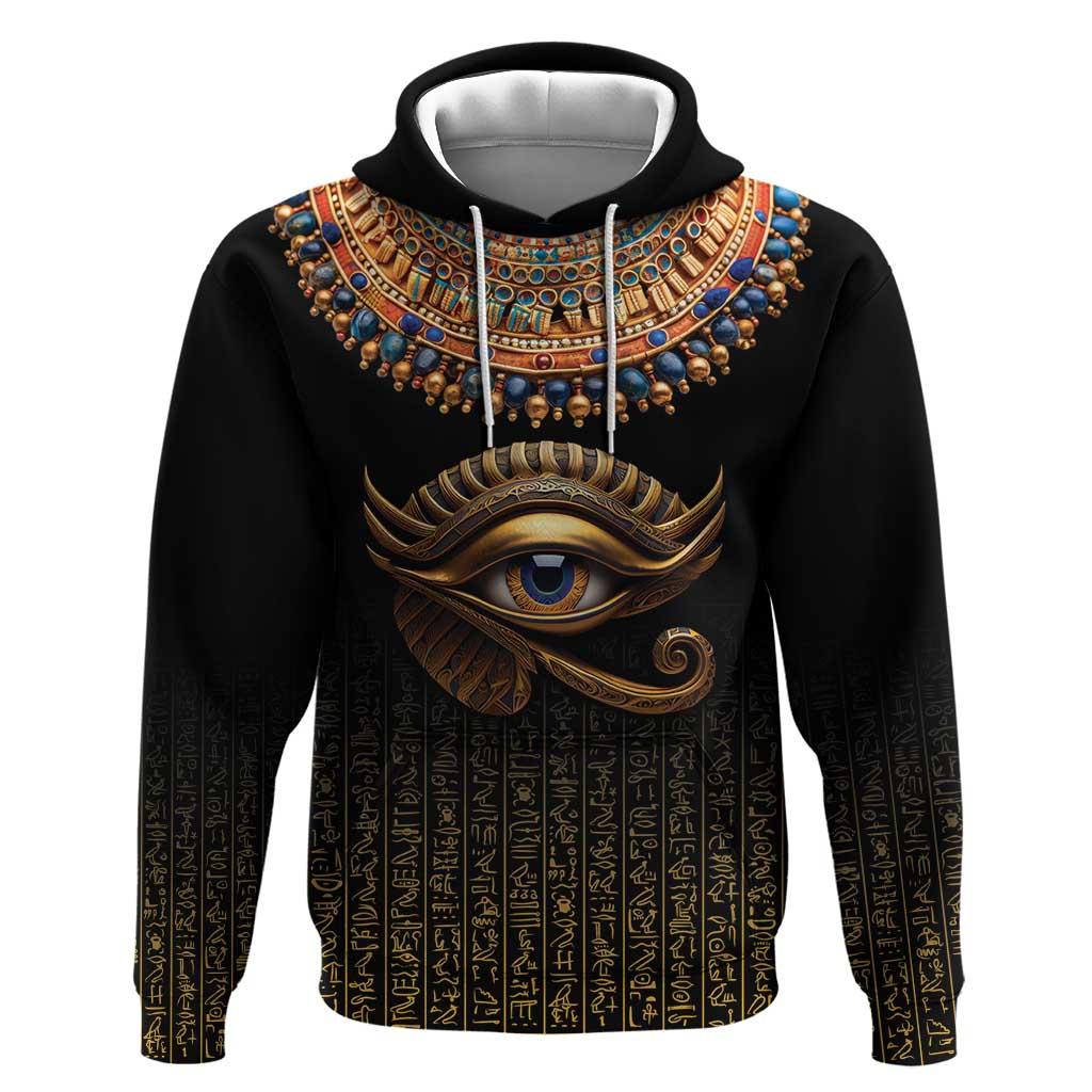 Egypt Eyes Of Horus Hoodie with Egyptian Hieroglyphs