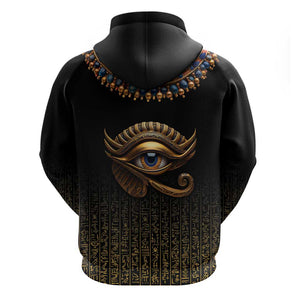 Egypt Eyes Of Horus Hoodie with Egyptian Hieroglyphs