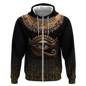 Egypt Eyes Of Horus Hoodie with Egyptian Hieroglyphs