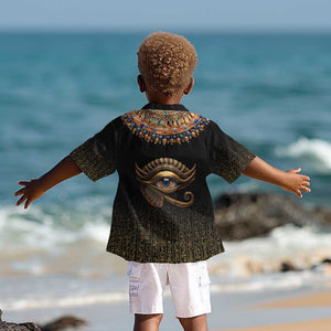 Egypt Eyes Of Horus Kid Hawaiian Shirt with Egyptian Hieroglyphs