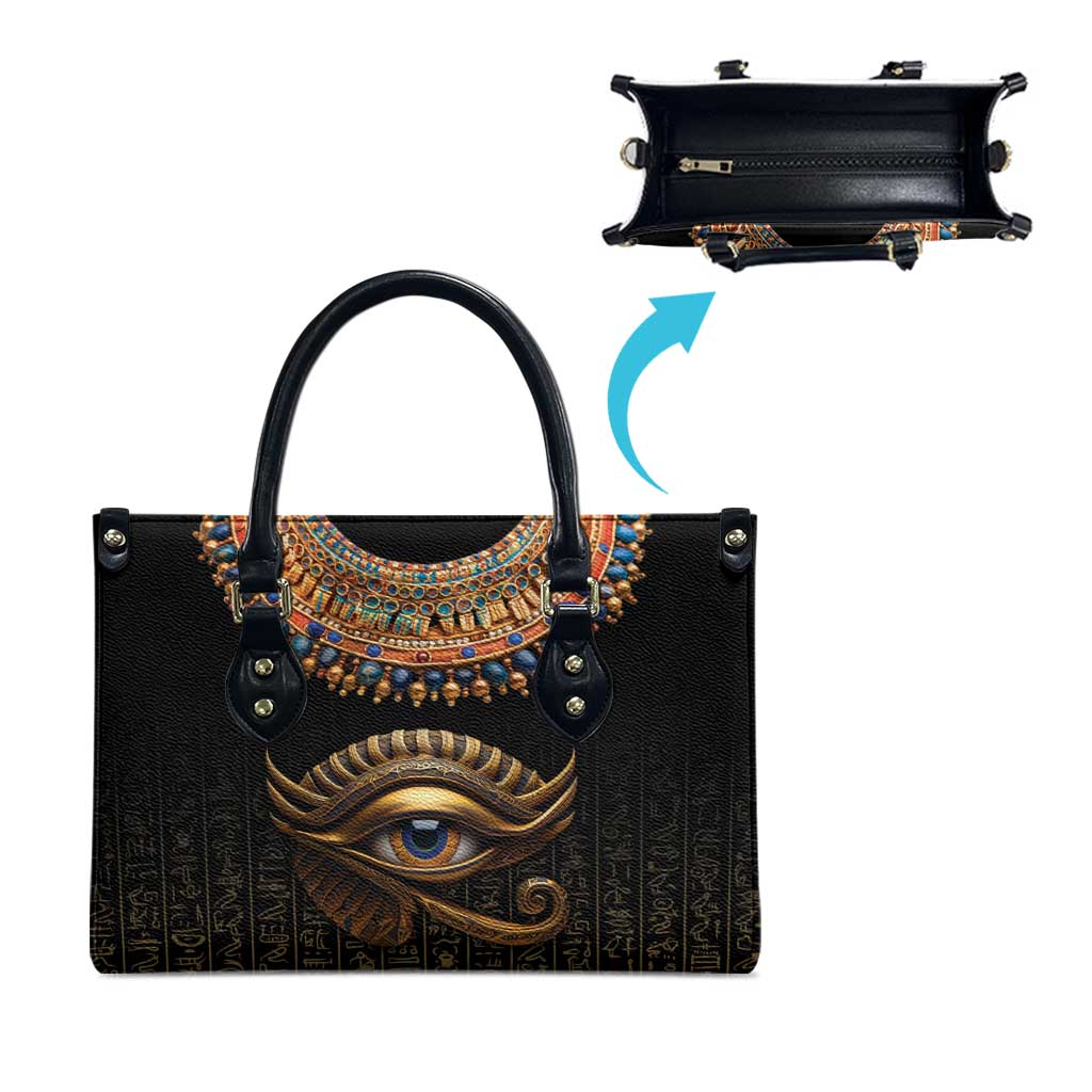 Egypt Eyes Of Horus Leather Bag with Egyptian Hieroglyphs