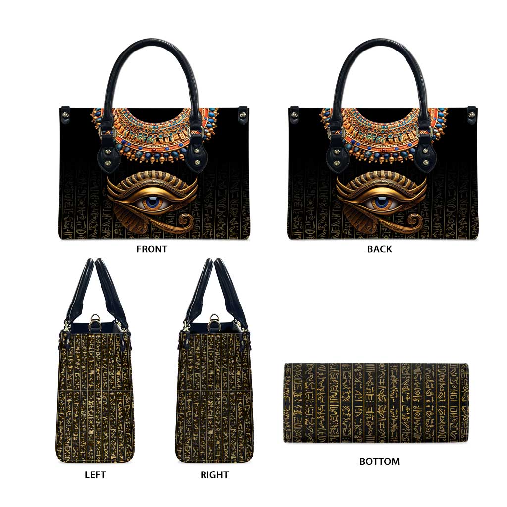 Egypt Eyes Of Horus Leather Bag with Egyptian Hieroglyphs