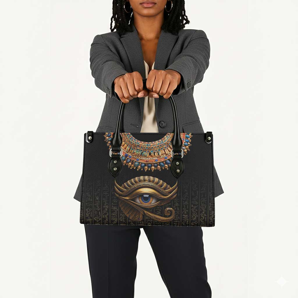 Egypt Eyes Of Horus Leather Bag with Egyptian Hieroglyphs