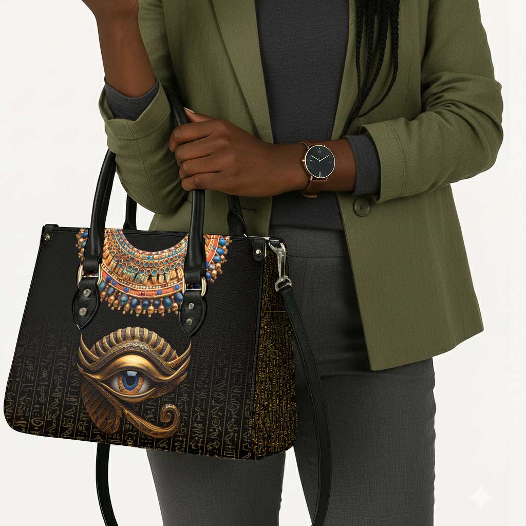 Egypt Eyes Of Horus Leather Bag with Egyptian Hieroglyphs