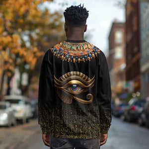 Egypt Eyes Of Horus Long Sleeve Shirt with Egyptian Hieroglyphs LT9