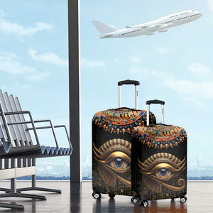 Egypt Eyes Of Horus Luggage Cover with Egyptian Hieroglyphs