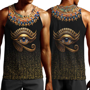 Egypt Eyes Of Horus Men Tank Top with Egyptian Hieroglyphs