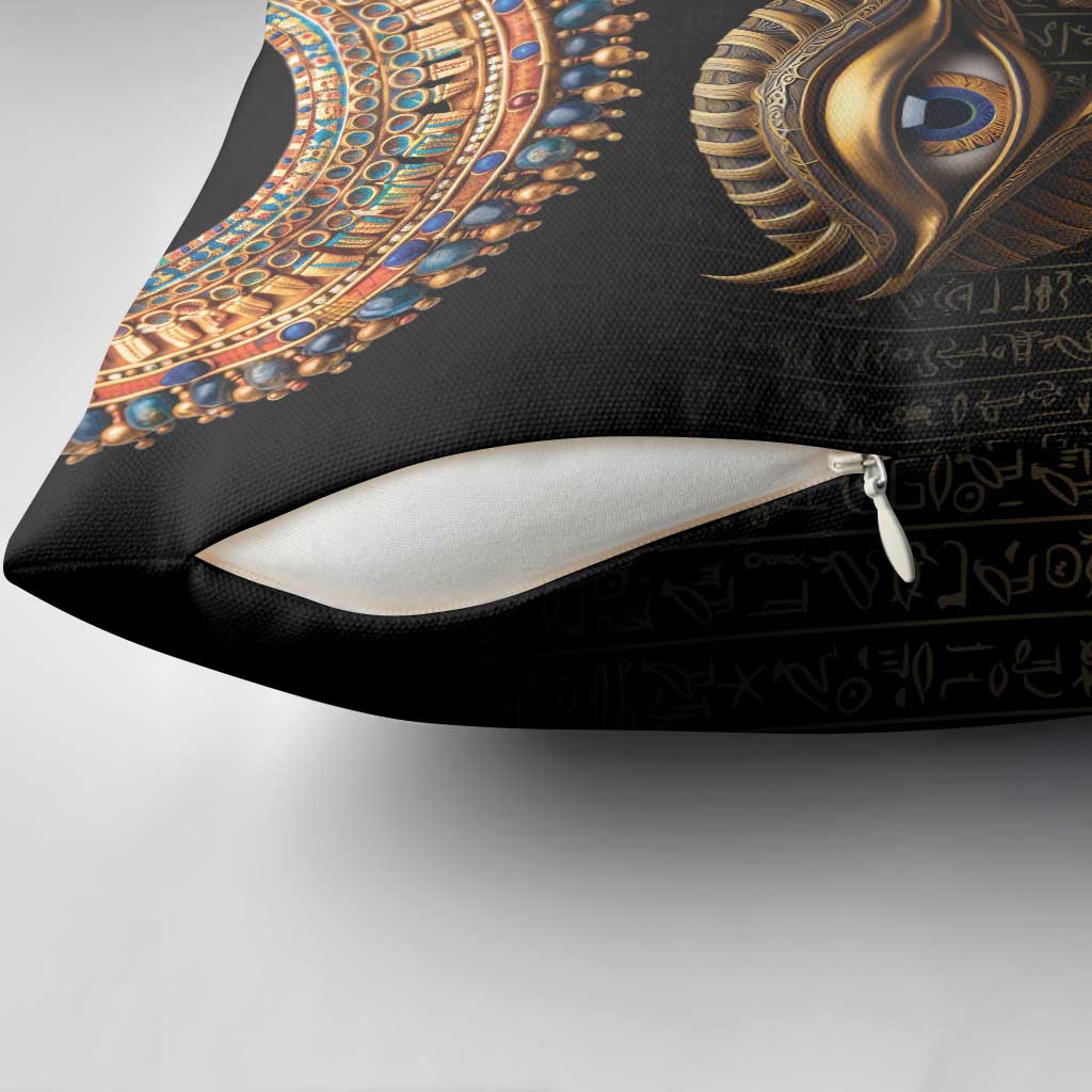 Egypt Eyes Of Horus Pillow Cover with Egyptian Hieroglyphs