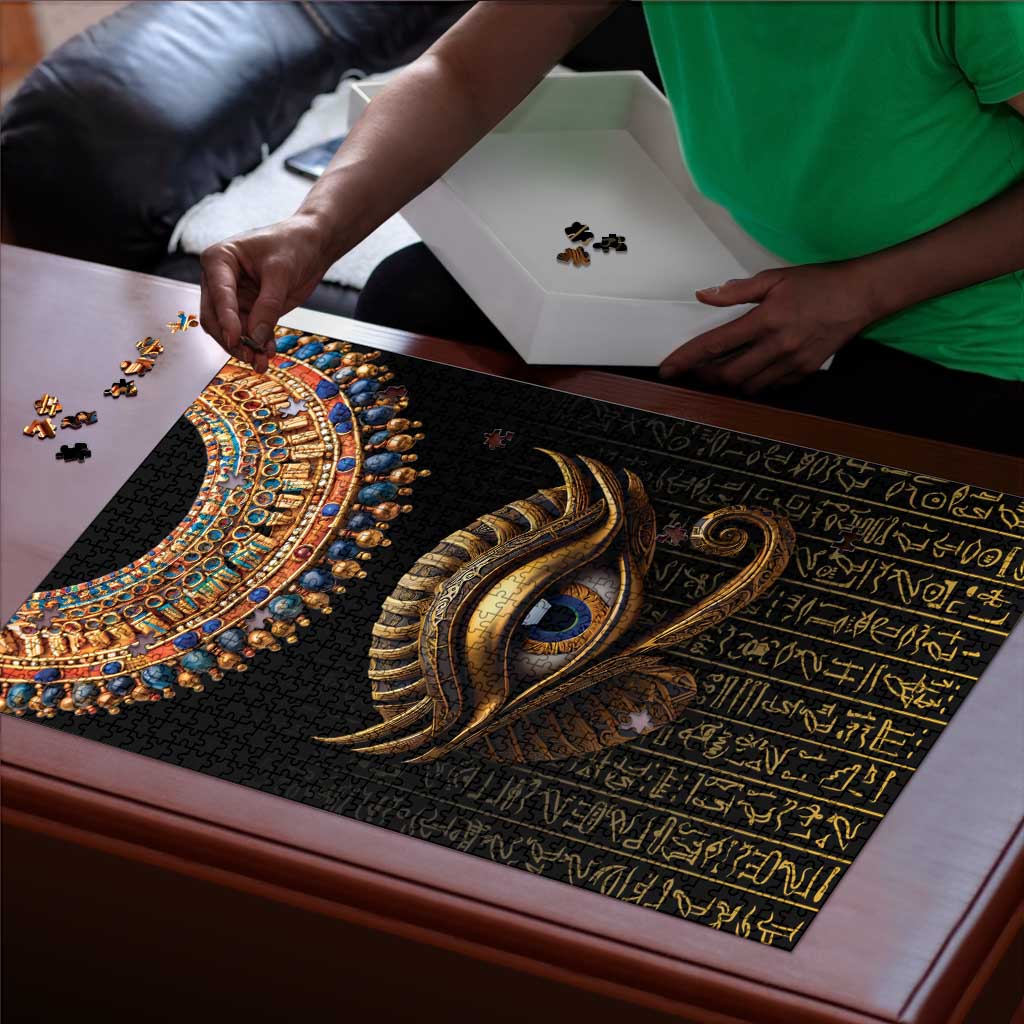 Egypt Eyes Of Horus Puzzle with Egyptian Hieroglyphs