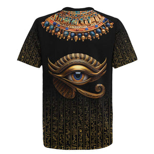 Egypt Eyes Of Horus Rugby Jersey with Egyptian Hieroglyphs