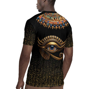 Egypt Eyes Of Horus Rugby Jersey with Egyptian Hieroglyphs