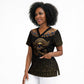 Egypt Eyes Of Horus Scrub Top with Egyptian Hieroglyphs